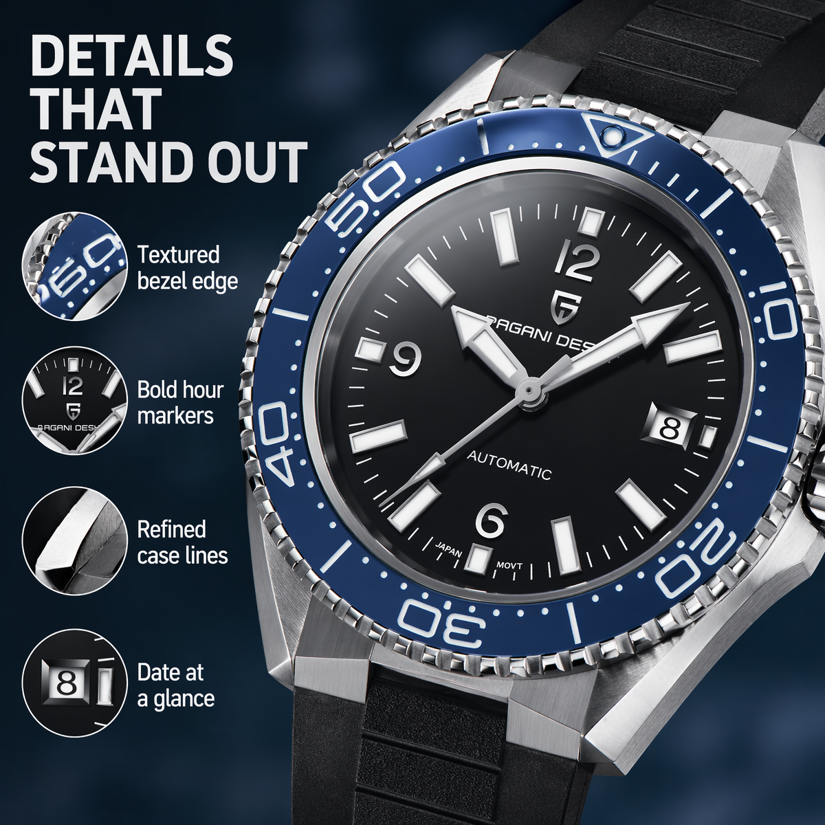 Pagani Design New Men's Mechan - Rubber Strap Diver 리뷰 및 가격