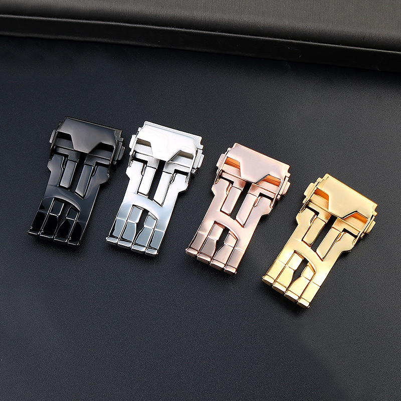 18 22mm Solid Stainless Steel  - Leather Watch Band Men 리뷰 및 가격