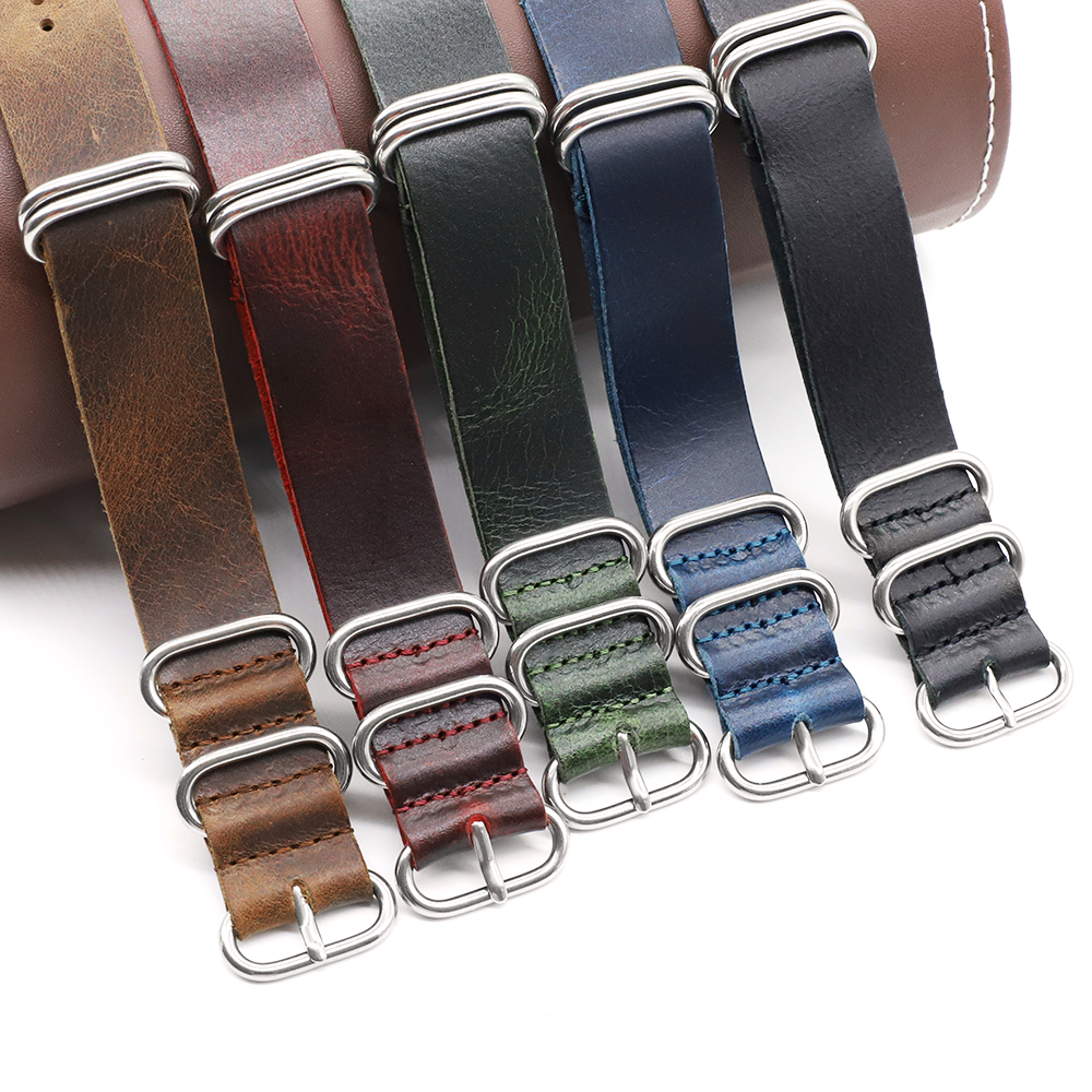 Genuine Leather Watch Band 18m - Nato Strap Nylon 리뷰 및 가격