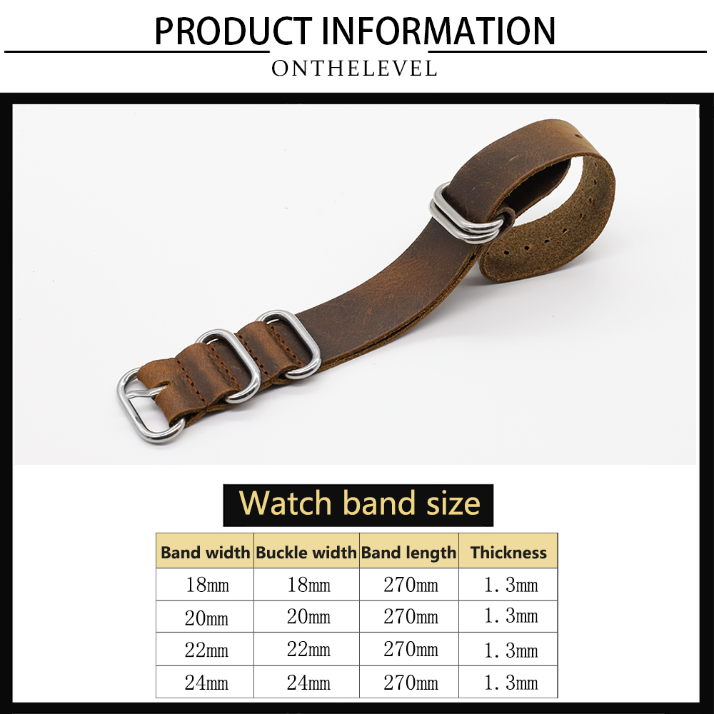 Genuine Leather Watch Band 18m - Nato Strap Nylon 리뷰 및 가격