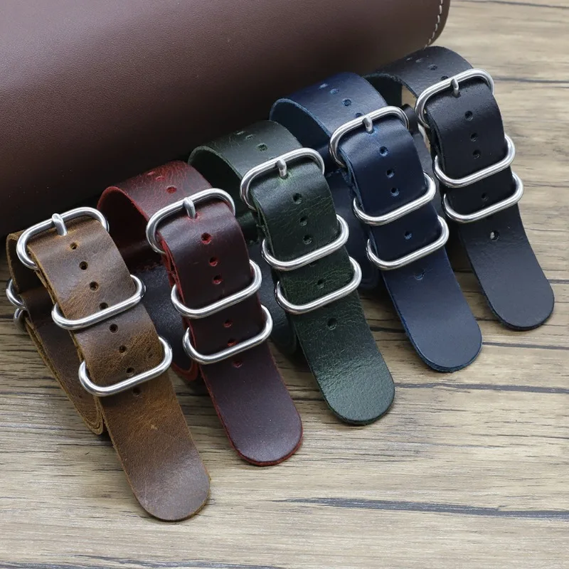 Vintage Genuine Leather Watch  - Nato Strap Nylon 리뷰 및 가격
