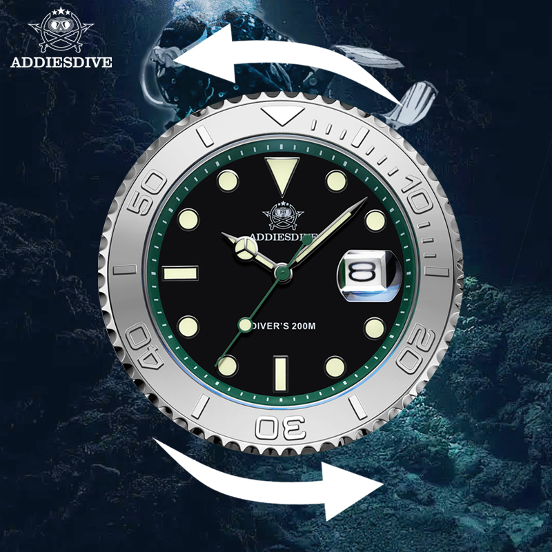 ADDIESDIVE Rotatable Ceramic B - Rubber Strap Diver 리뷰 및 가격