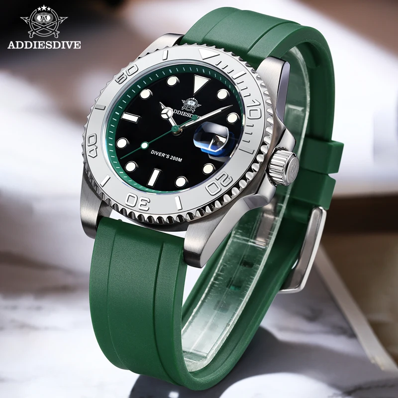 ADDIESDIVE Rotatable Ceramic B - Rubber Strap Diver 리뷰 및 가격