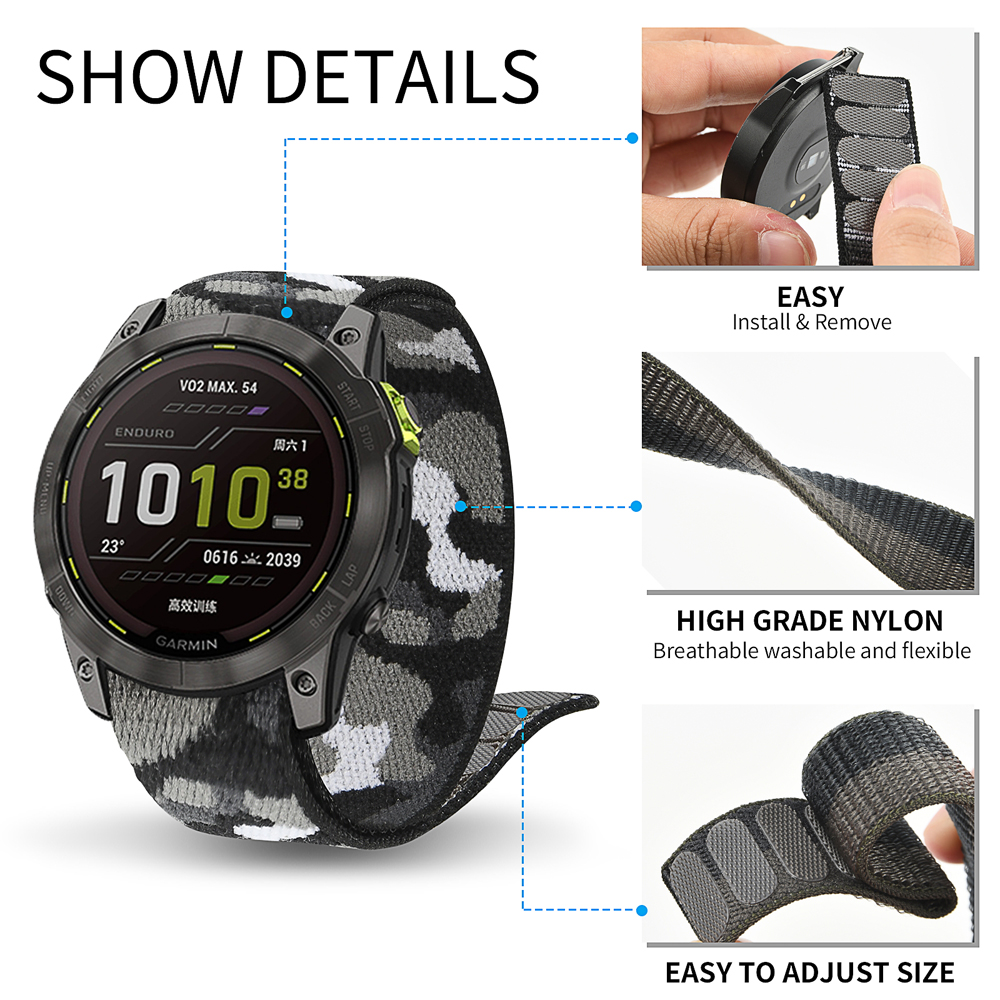 22mm 26mm Nylon QuickFit Strap - Sport Loop Velcro 리뷰 및 가격