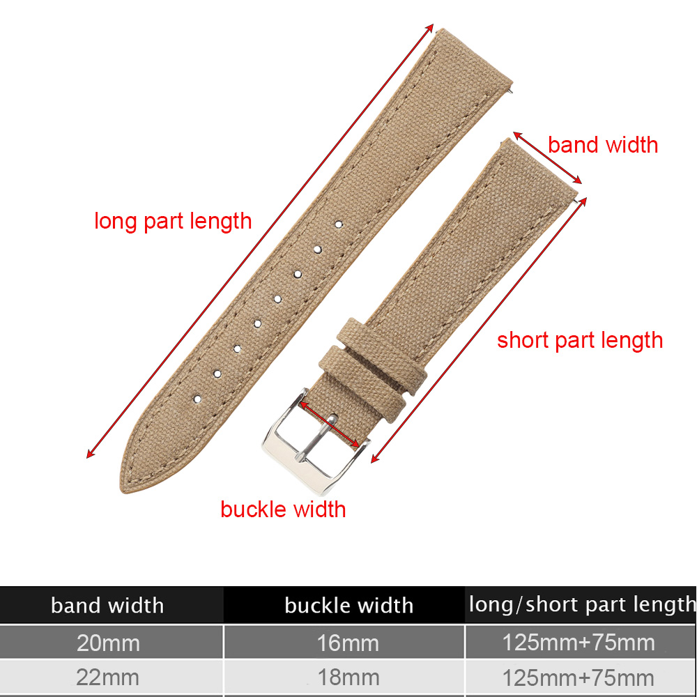 Handcrafted Slim Watch Strap 2 - Canvas Strap Watch 리뷰 및 가격