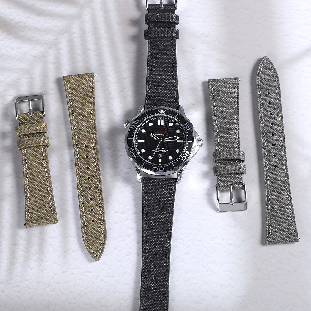 Handcrafted Slim Watch Strap 2 - Canvas Strap Watch 리뷰 및 가격