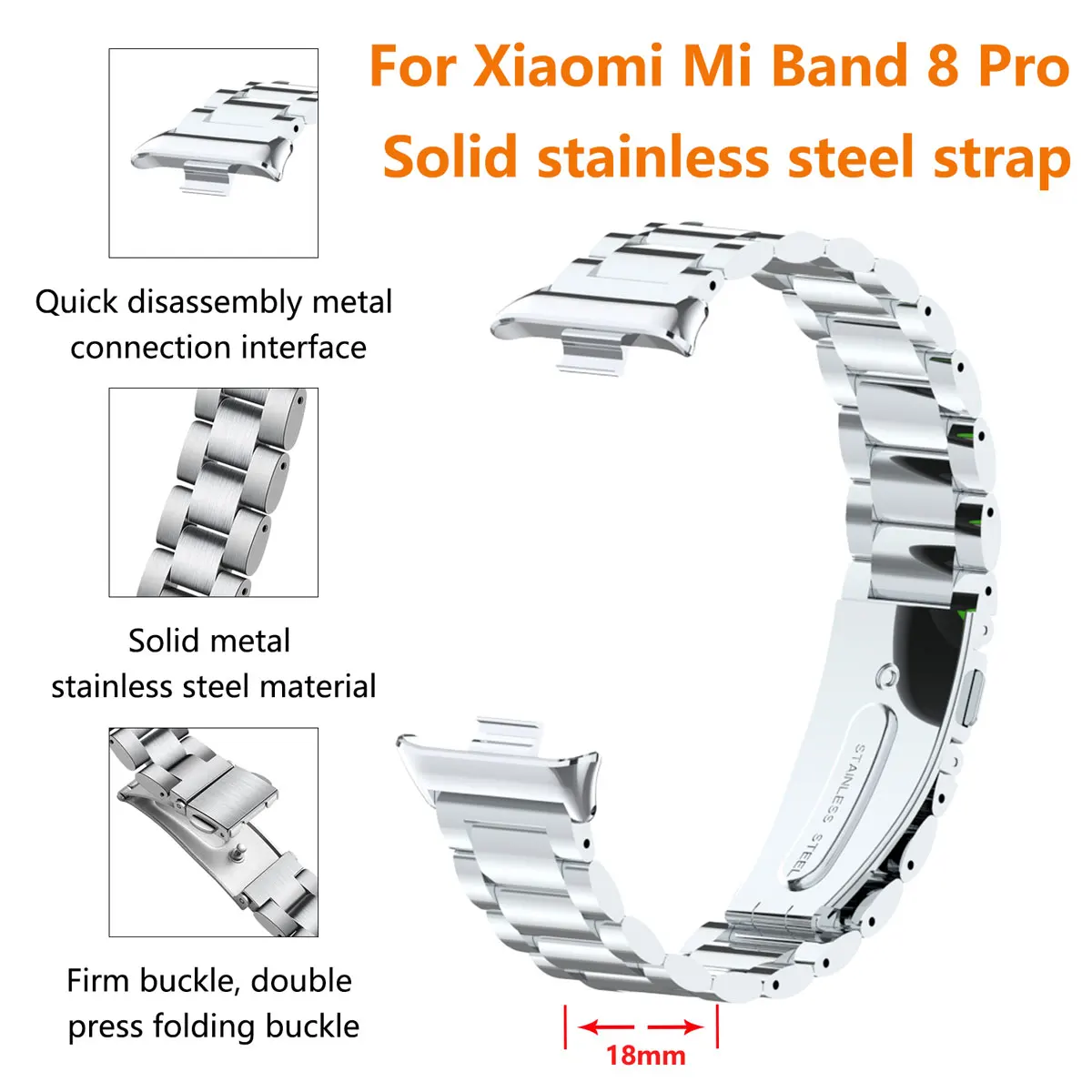 Suitable for Xiaomi band 8pro  - Mesh Strap Metal 리뷰 및 가격