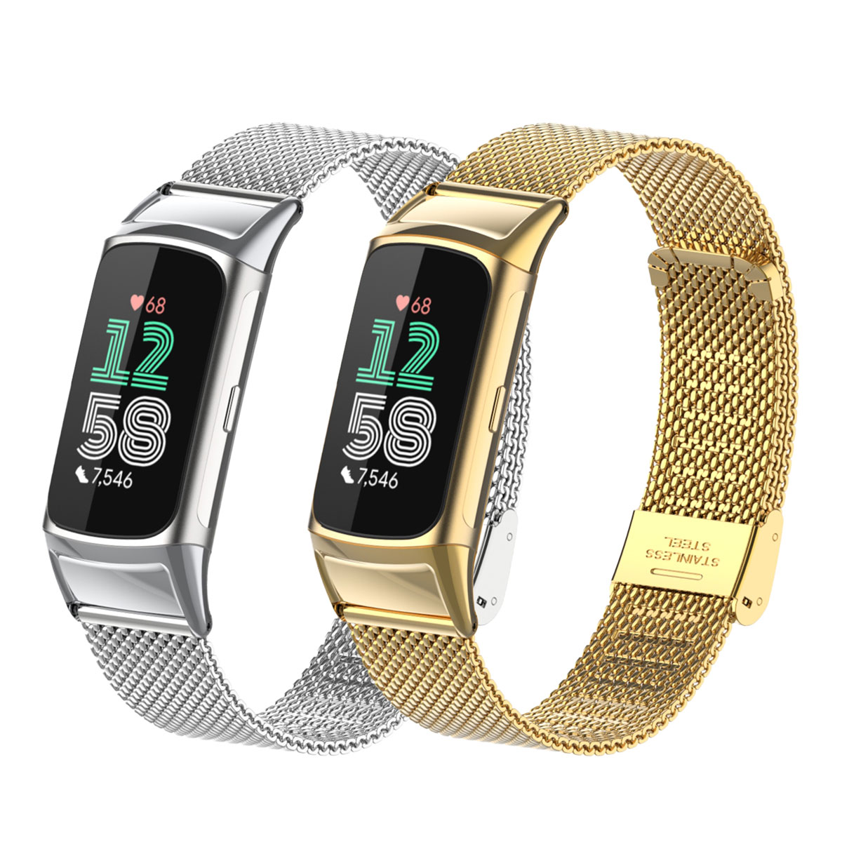 Suitable for Fitbit Charge 5/6 - Mesh Strap Metal 리뷰 및 가격