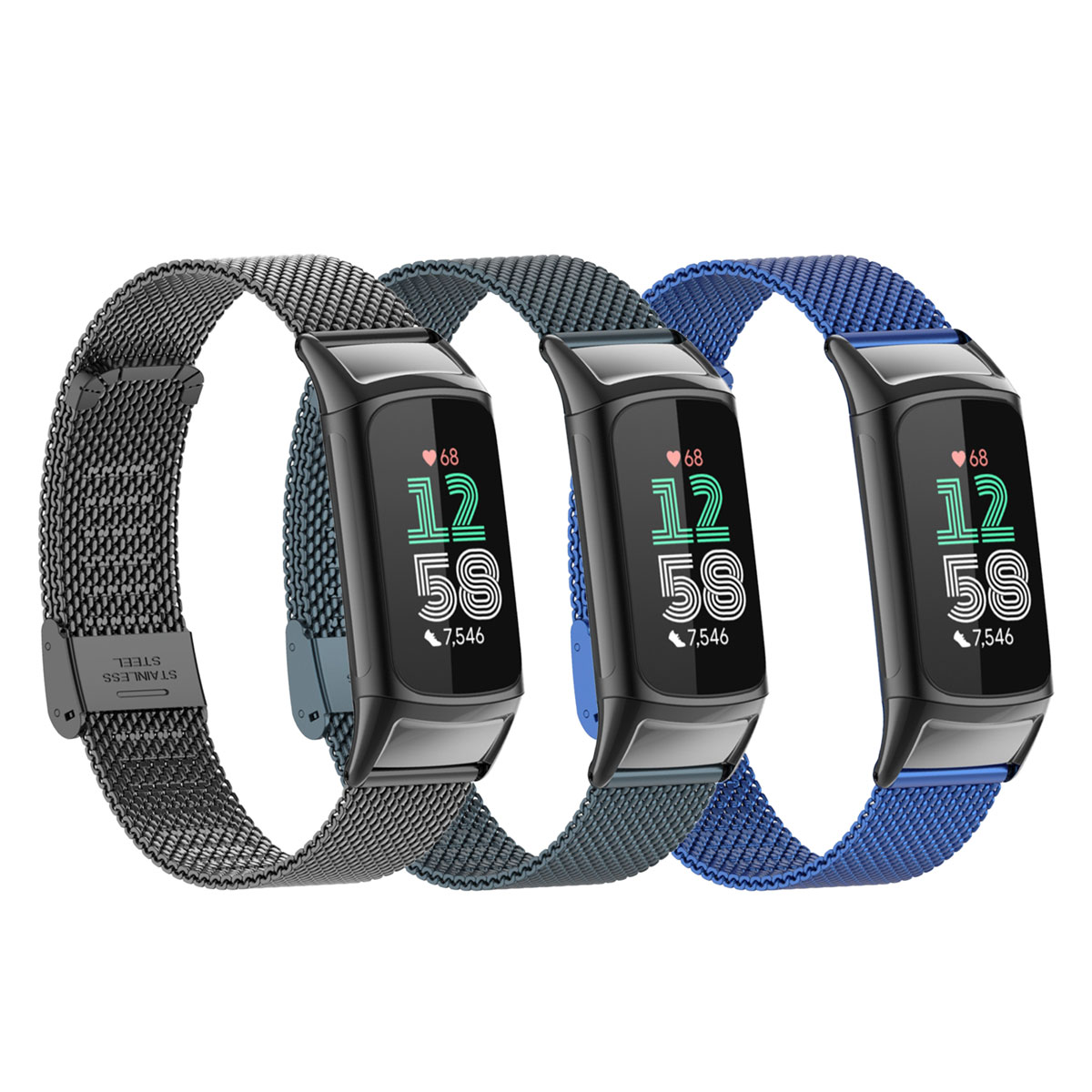 Suitable for Fitbit Charge 5/6 - Mesh Strap Metal 리뷰 및 가격