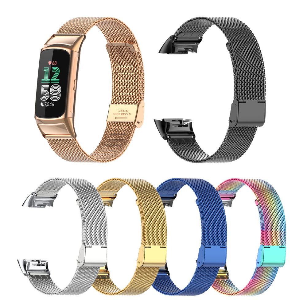 Suitable for Fitbit Charge 5/6 - Mesh Strap Metal 리뷰 및 가격