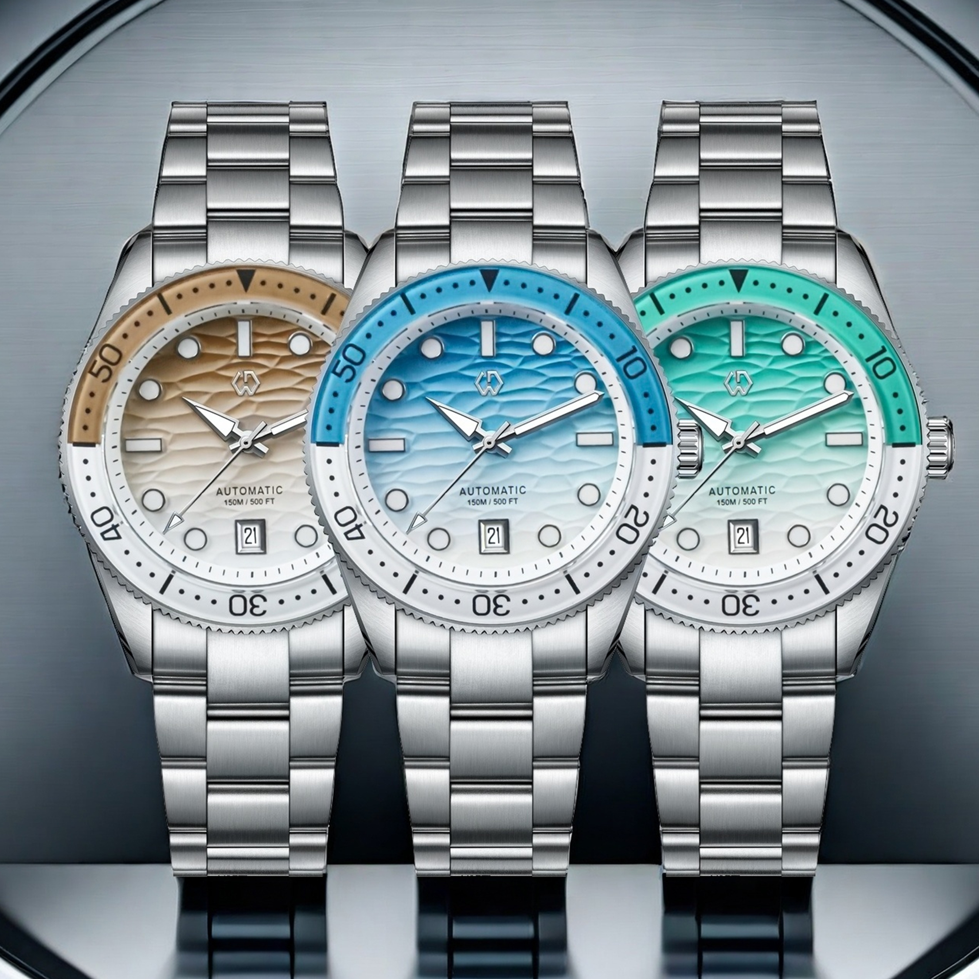 40mm Diver Watch Texture Men's - Rubber Strap Diver 리뷰 및 가격