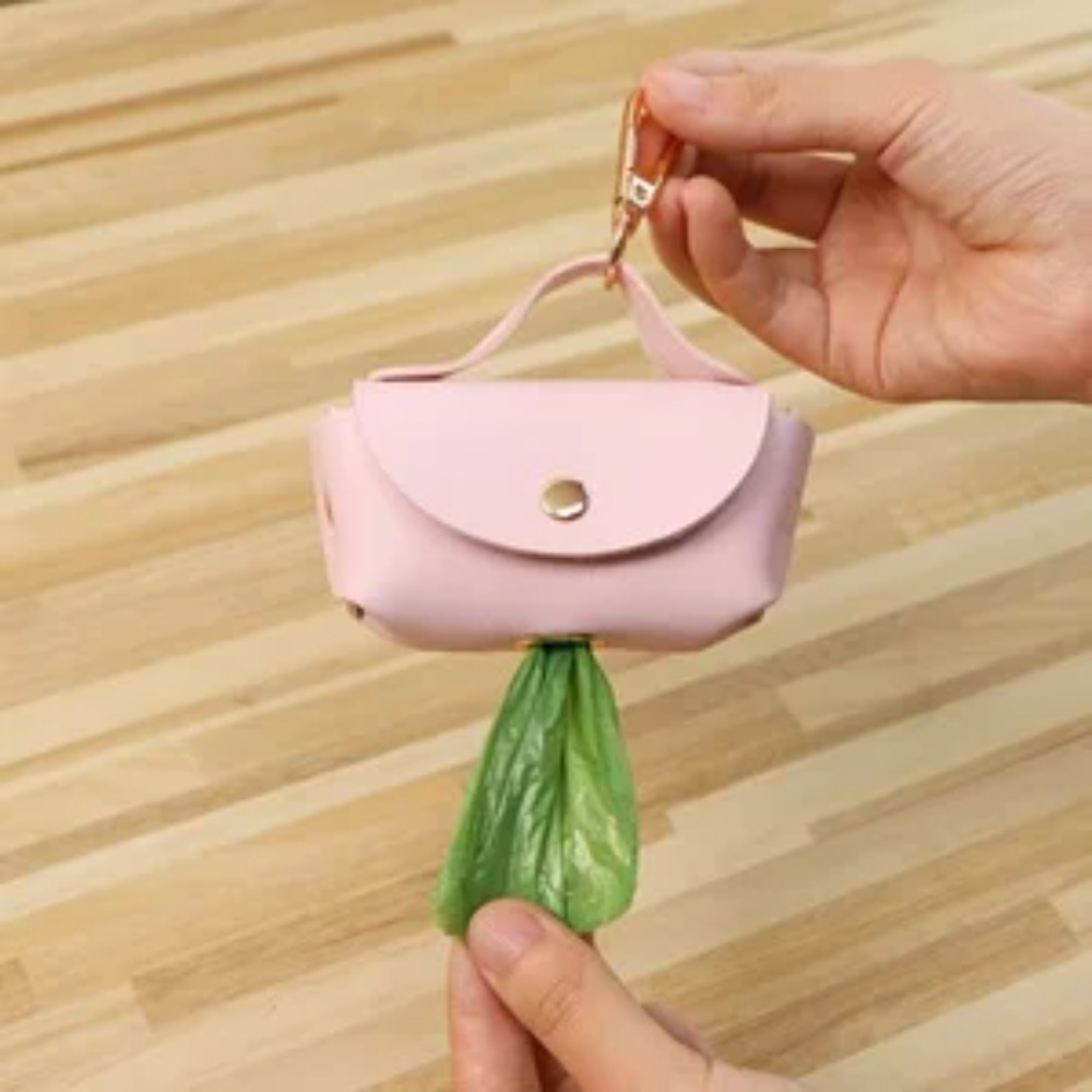 Elegant Leather Dog Poop Bag C - Leather Strap Quick Release 리뷰 및 가격