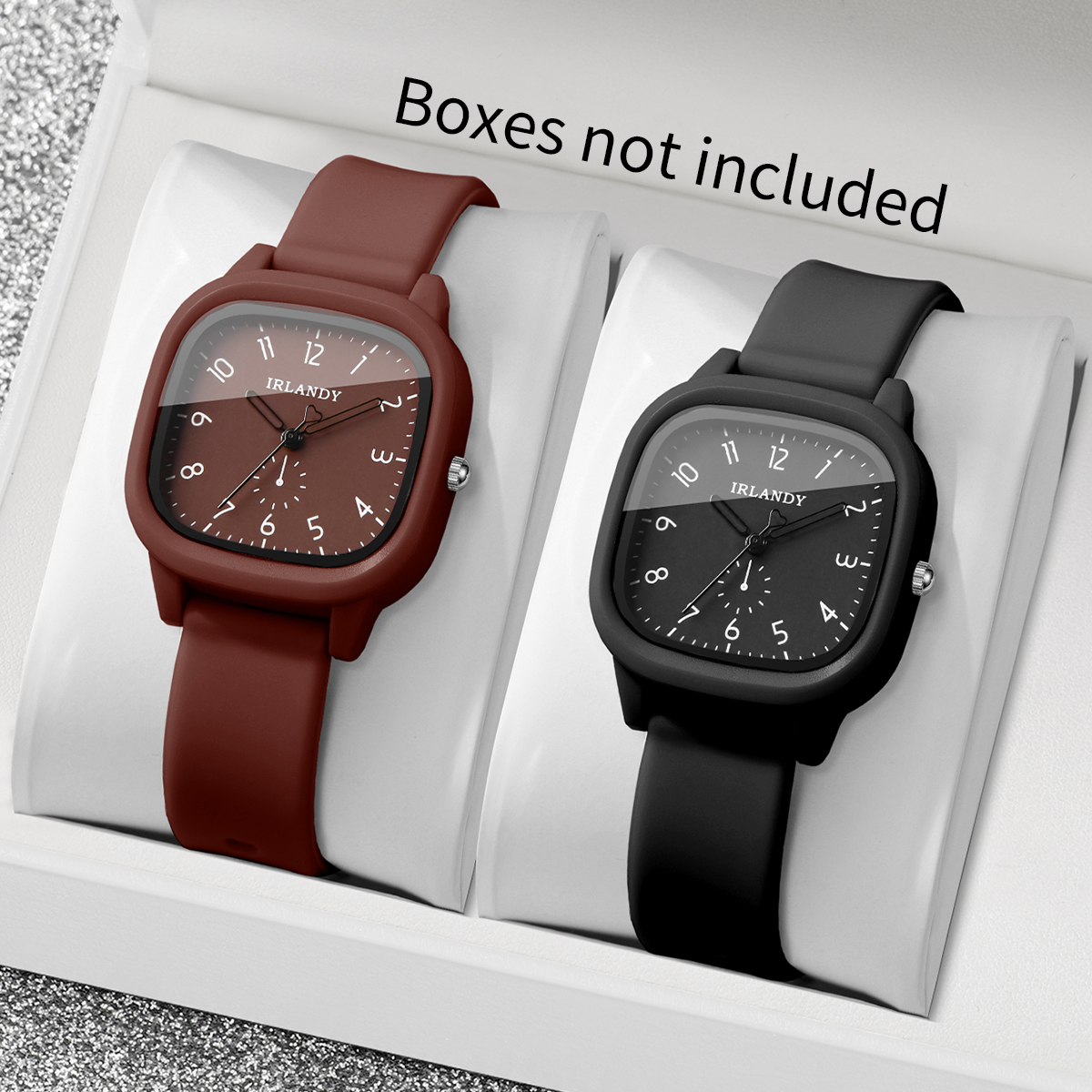 2PCS Fashion Square Arabic Dia - Silicone Band Women 리뷰 및 가격