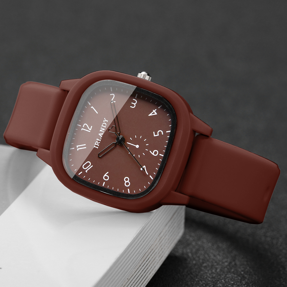 2PCS Fashion Square Arabic Dia - Silicone Band Women 리뷰 및 가격