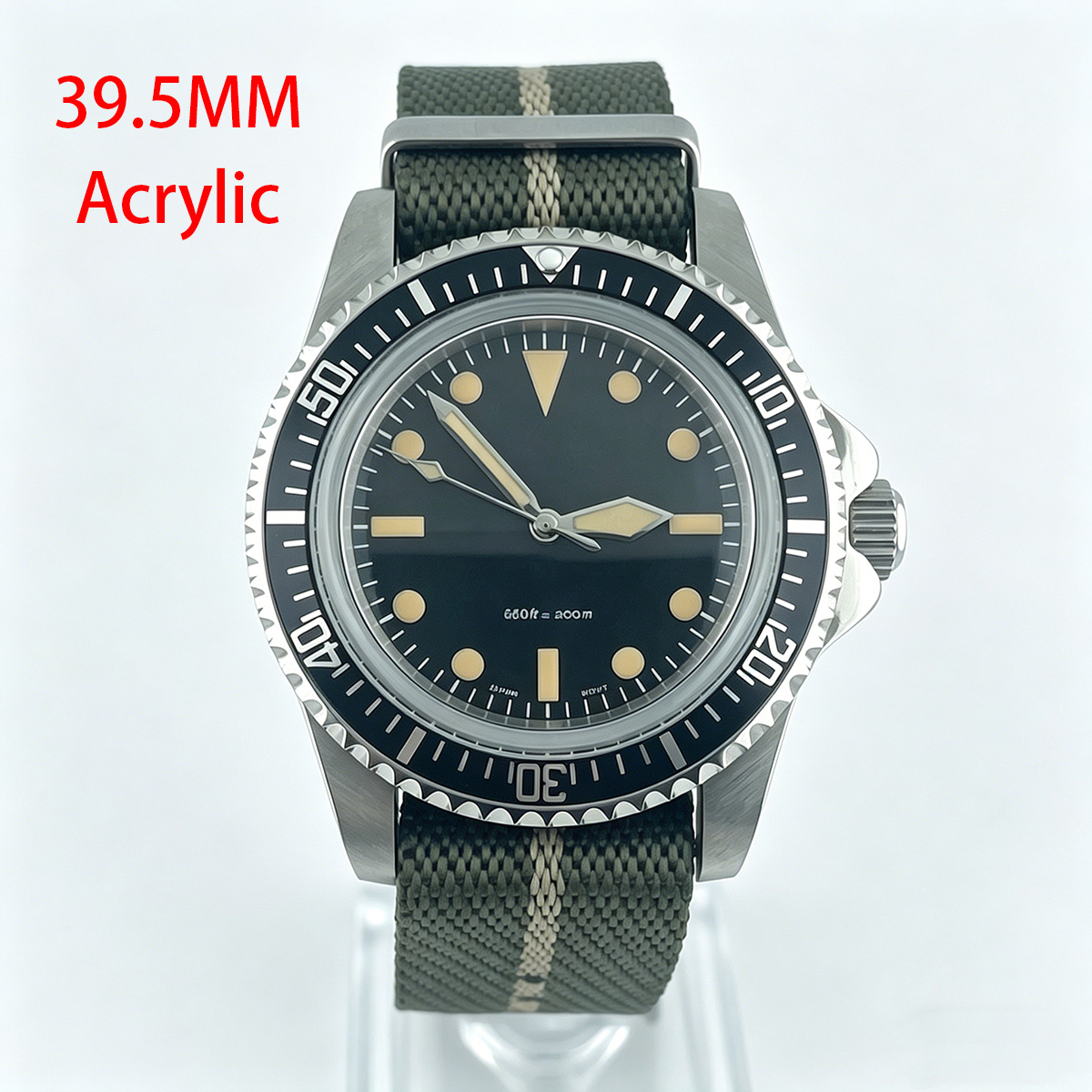 39.5mm Diver Retro watch acryl - Tropic Strap Vintage 리뷰 및 가격