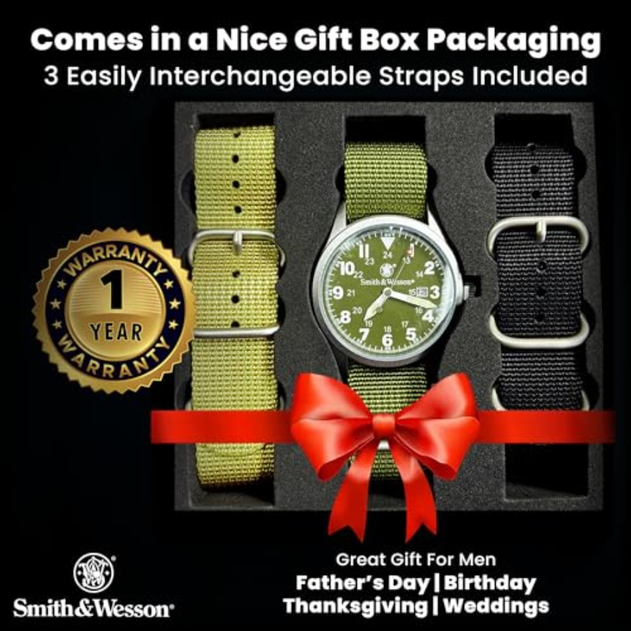 Men's Military Watch, 3 Interc - Canvas Strap Watch 리뷰 및 가격
