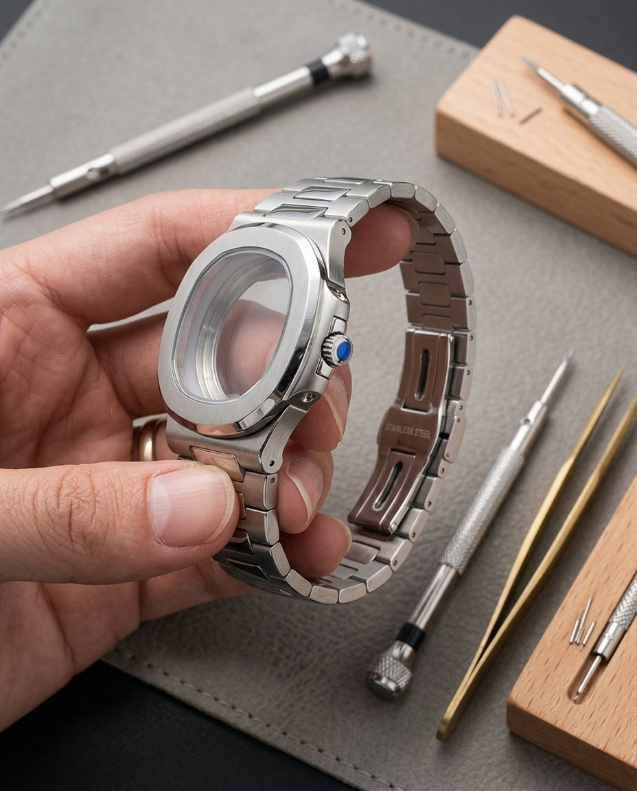 40mm Nautilus Watch Case Mod K - Butterfly Clasp Deployant 리뷰 및 가격