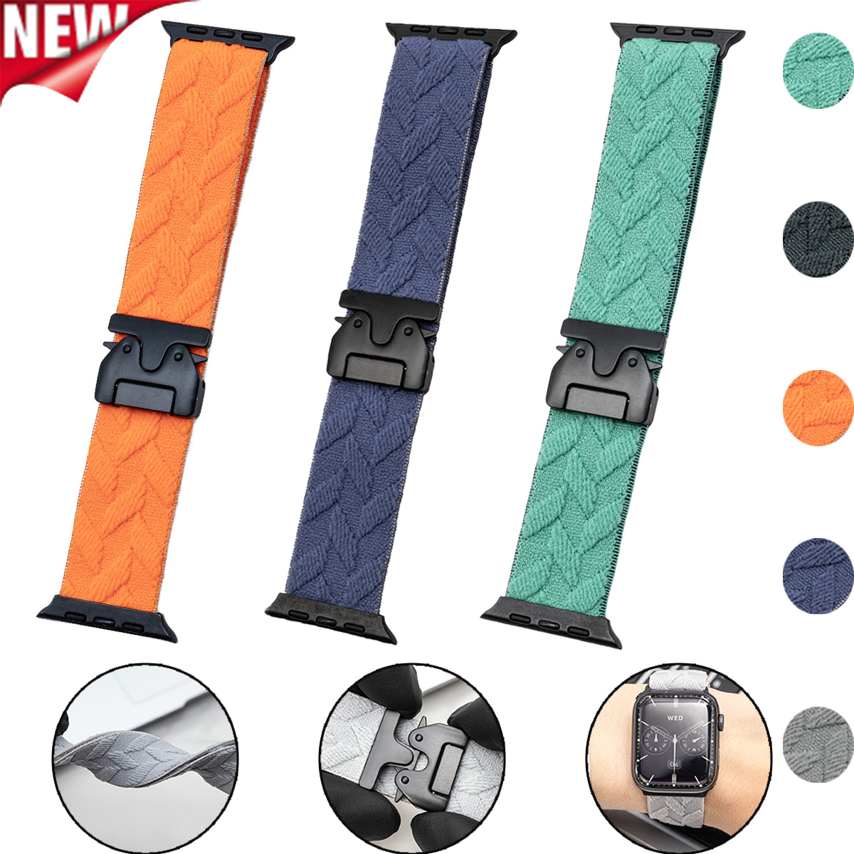 nylon strap for iwatch 10 9 8  - Parachute Strap Elastic 리뷰 및 가격