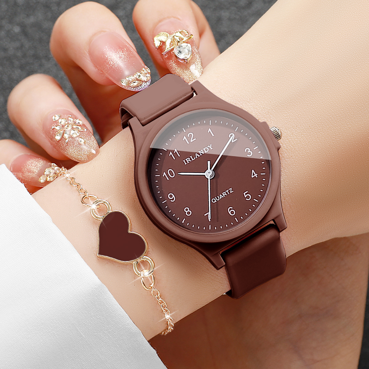 2PCS Fashion Arabic Dial Women - Silicone Band Women 리뷰 및 가격