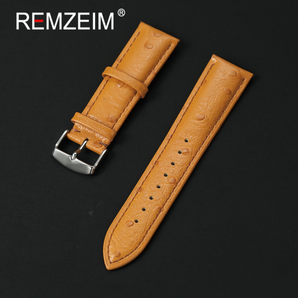 Ostrich Pattern Genuine Leathe - Leather Strap Quick Release 리뷰 및 가격