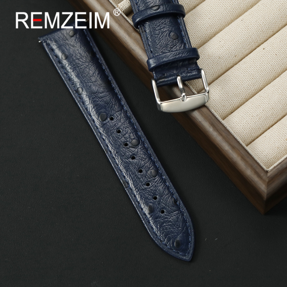 Ostrich Pattern Genuine Leathe - Leather Strap Quick Release 리뷰 및 가격