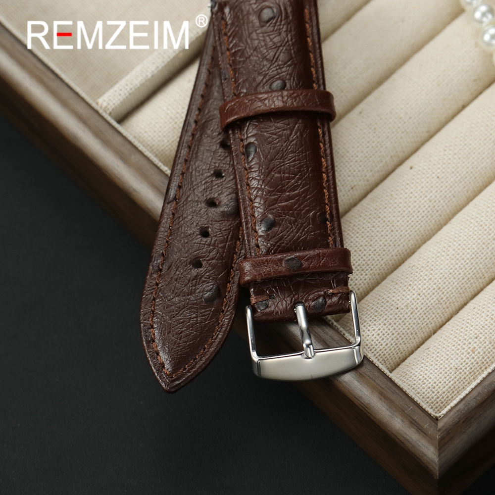 Ostrich Pattern Genuine Leathe - Leather Strap Quick Release 리뷰 및 가격