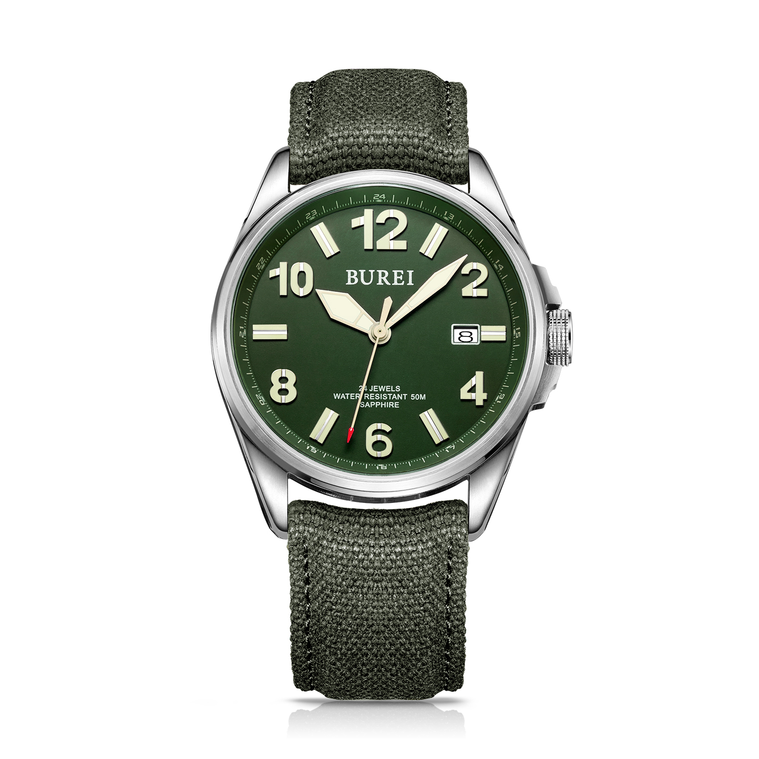 NH35 BUREI Luxury Brand Men Au - Canvas Strap Watch 리뷰 및 가격