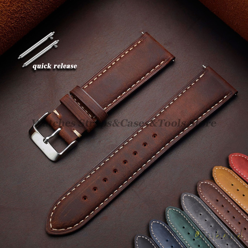 Vintage Cowhide Leather Watch  - Leather Strap Quick Release 리뷰 및 가격