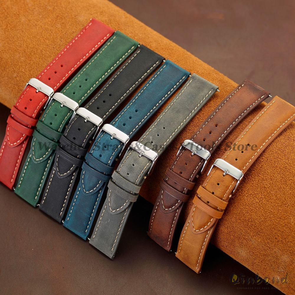 Vintage Cowhide Leather Watch  - Leather Strap Quick Release 리뷰 및 가격