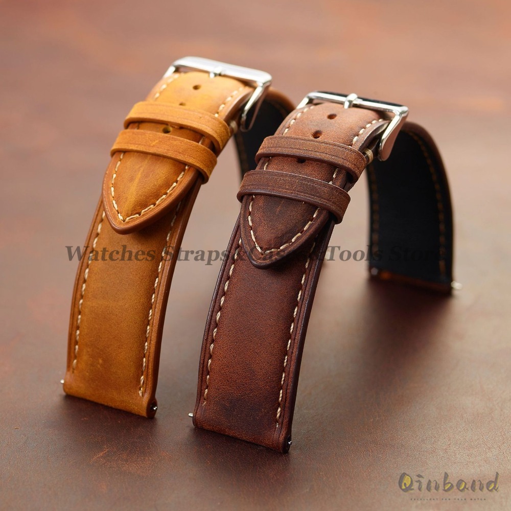 Vintage Cowhide Leather Watch  - Leather Strap Quick Release 리뷰 및 가격