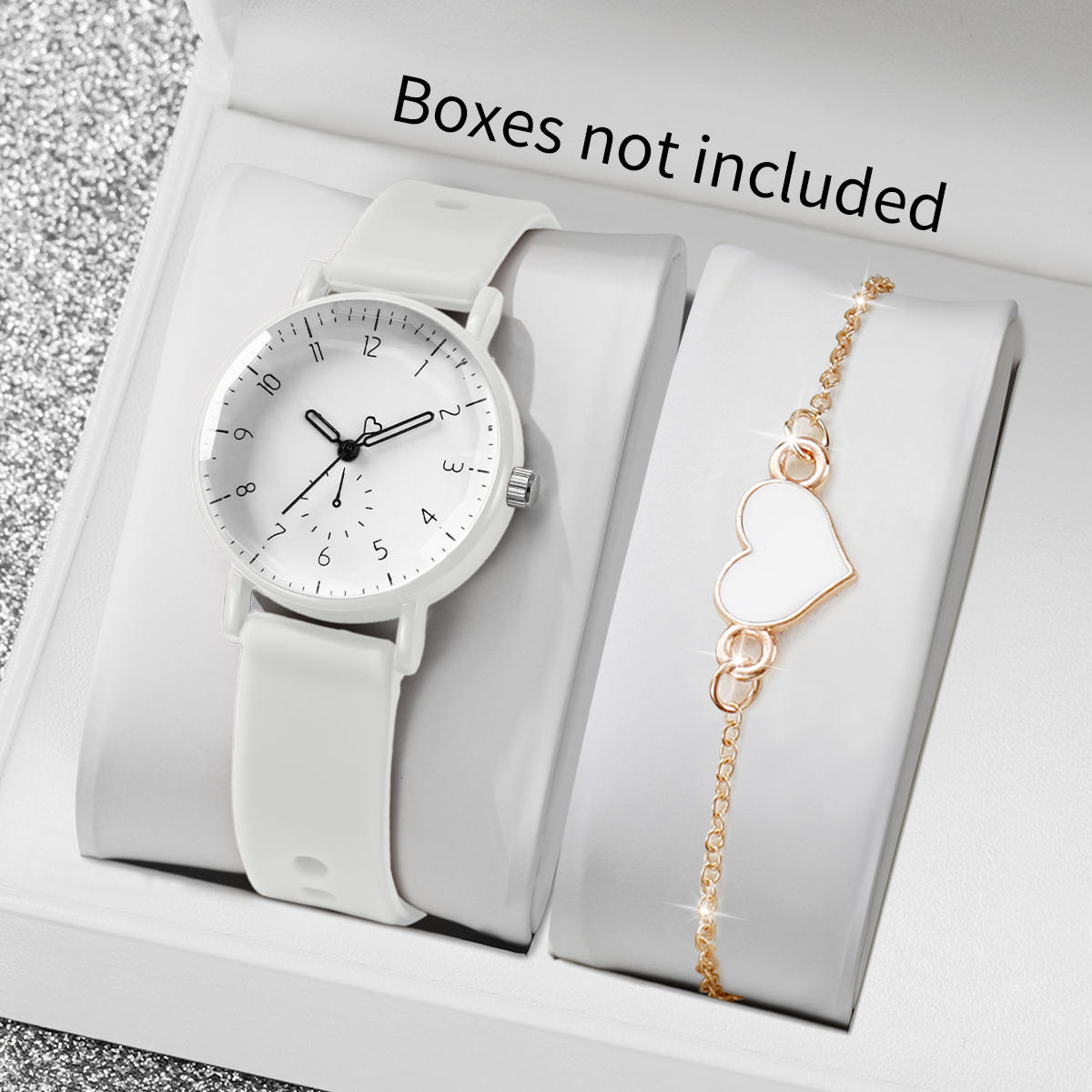 2PCS Simple Arabic Dial Women  - Silicone Band Women 리뷰 및 가격