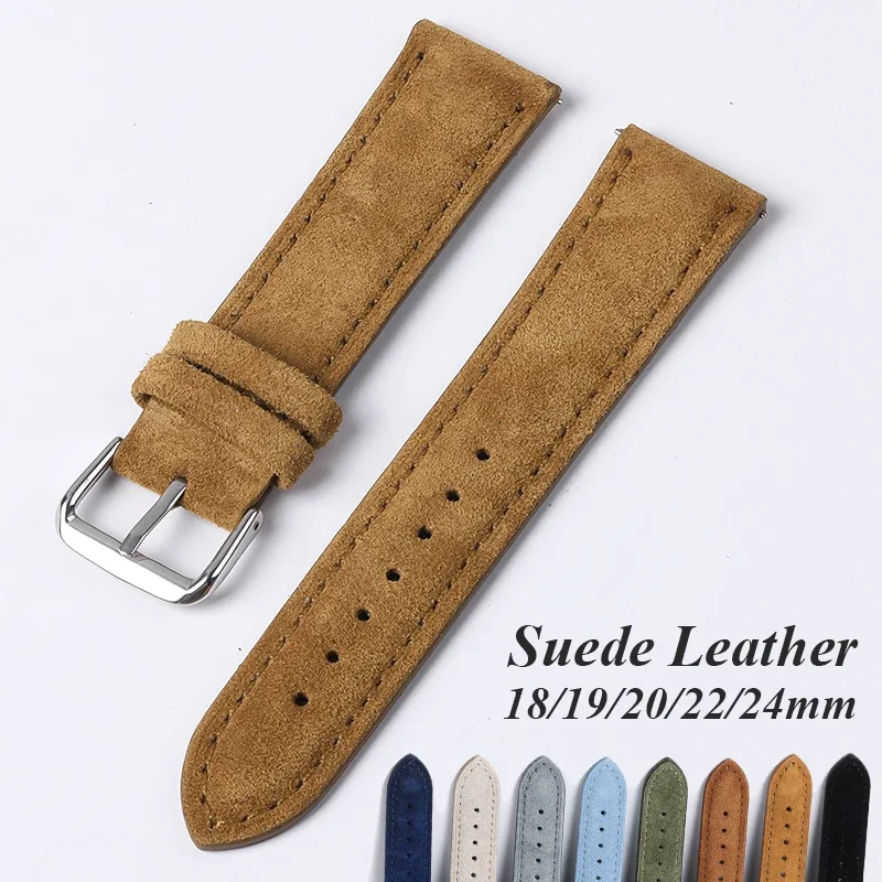 Suede Genuine Leather Watchban - Suede Strap Watch 리뷰 및 가격