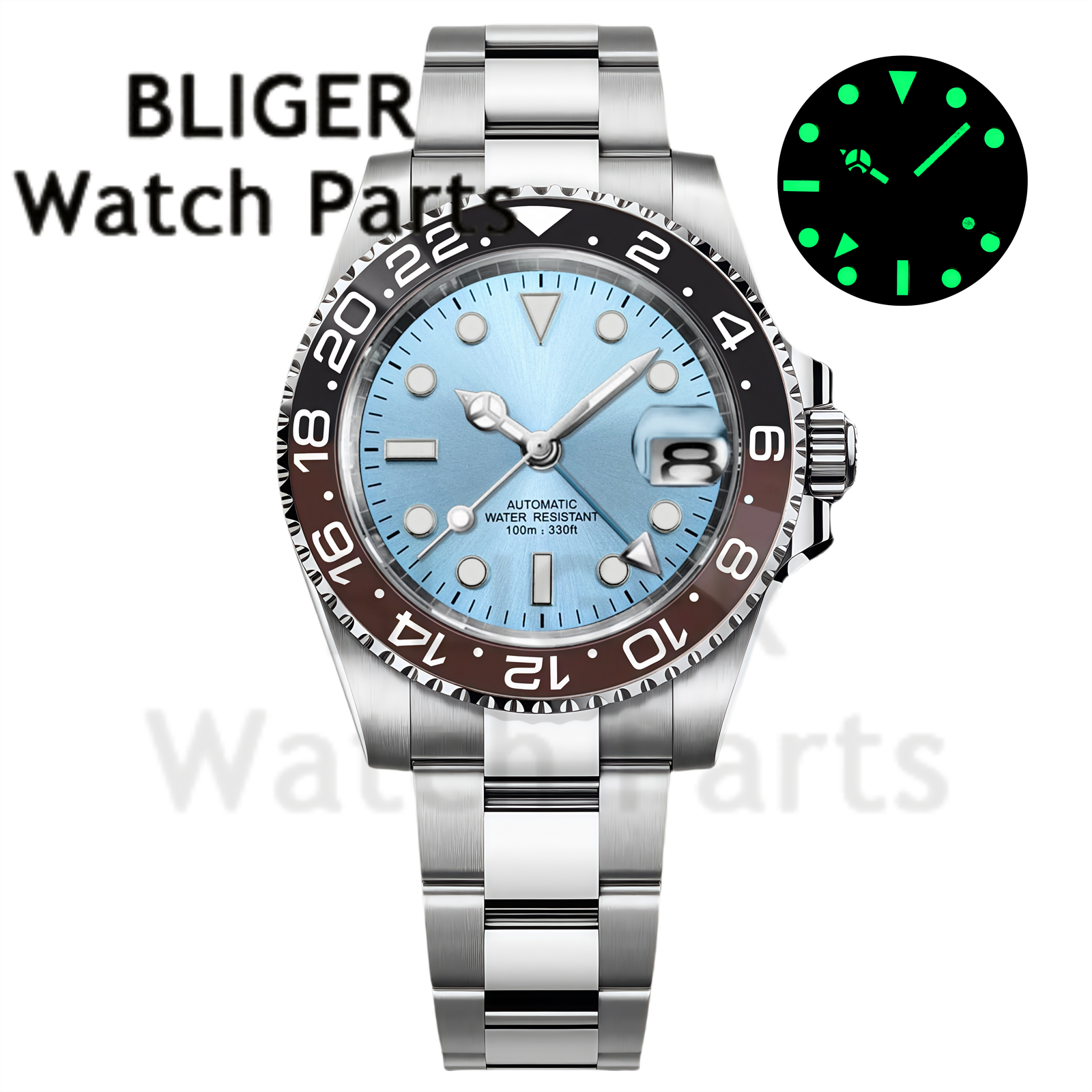 Custom Fashion GMT 40mm Men NH - Stainless Bracelet Diver 리뷰 및 가격