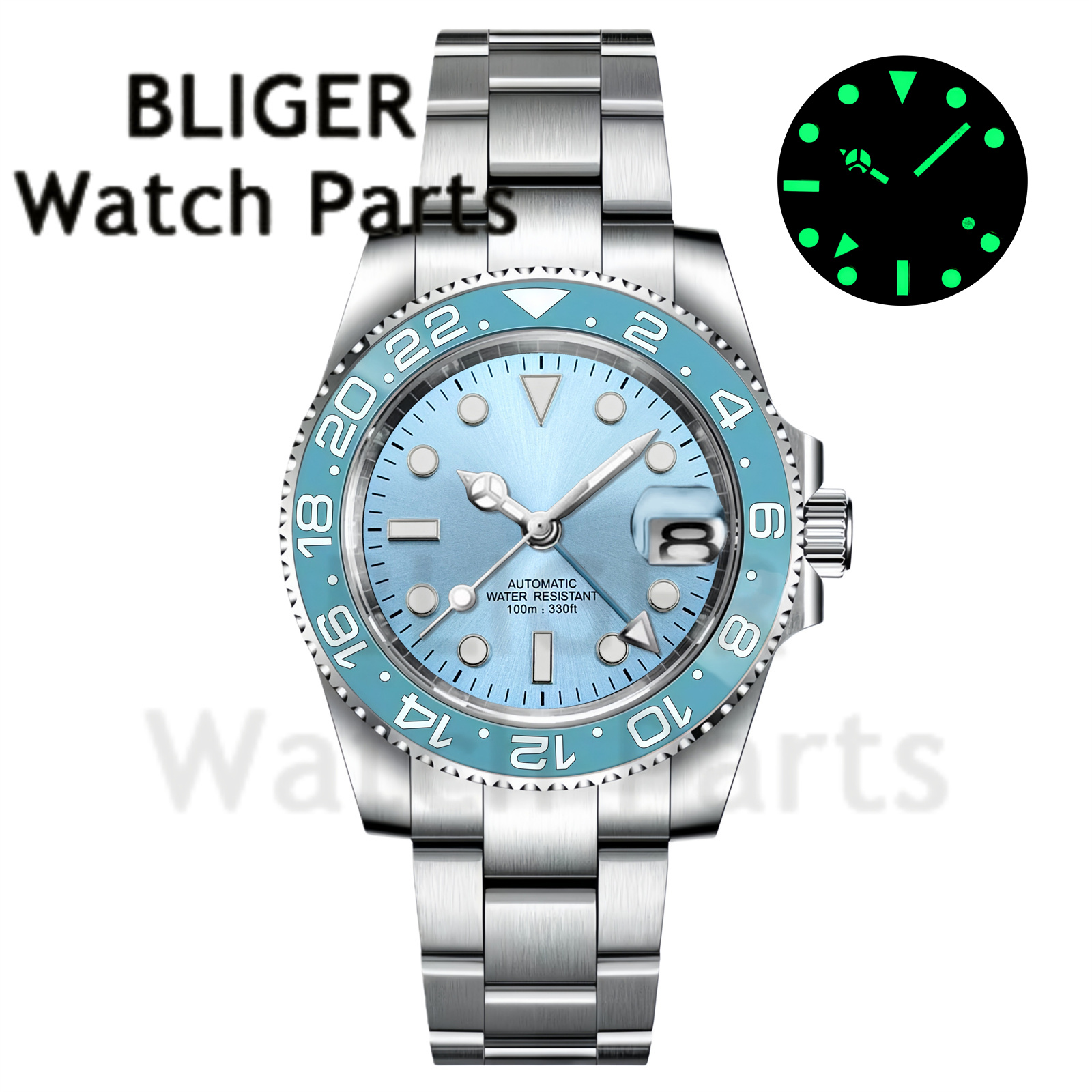 Custom Fashion GMT 40mm Men NH - Stainless Bracelet Diver 리뷰 및 가격