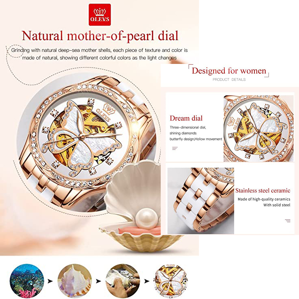 OLEVS Women's Automatic Watche - Butterfly Clasp Deployant 리뷰 및 가격
